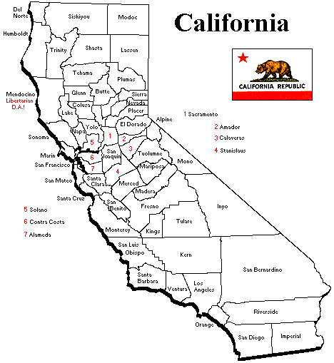 counties in california cartoon